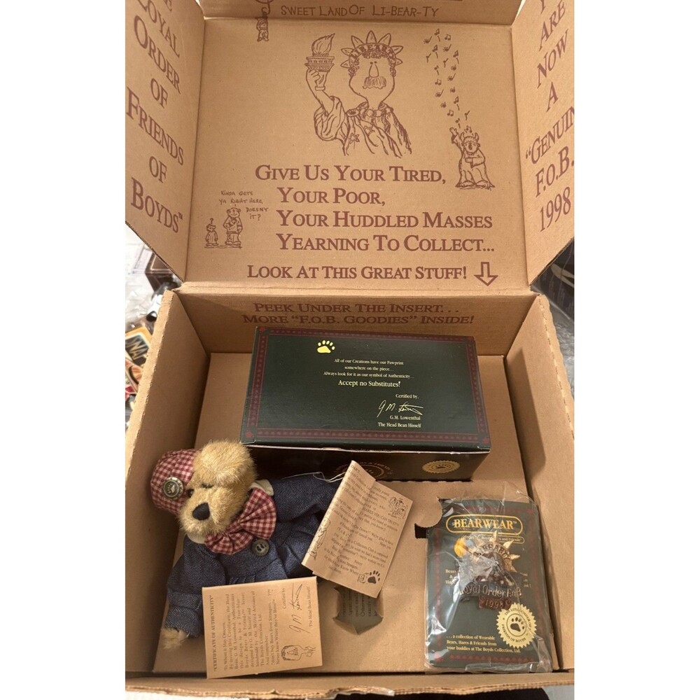 Boyds Bears Figurines & Plush Special Edition Box Kit Club FOB membership Vintag